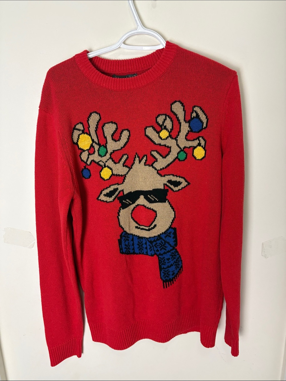Vintage 2021 Men As On Viral Red Reindeer Crewneck Sweater